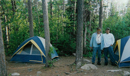 setting up camp on Horse Lake